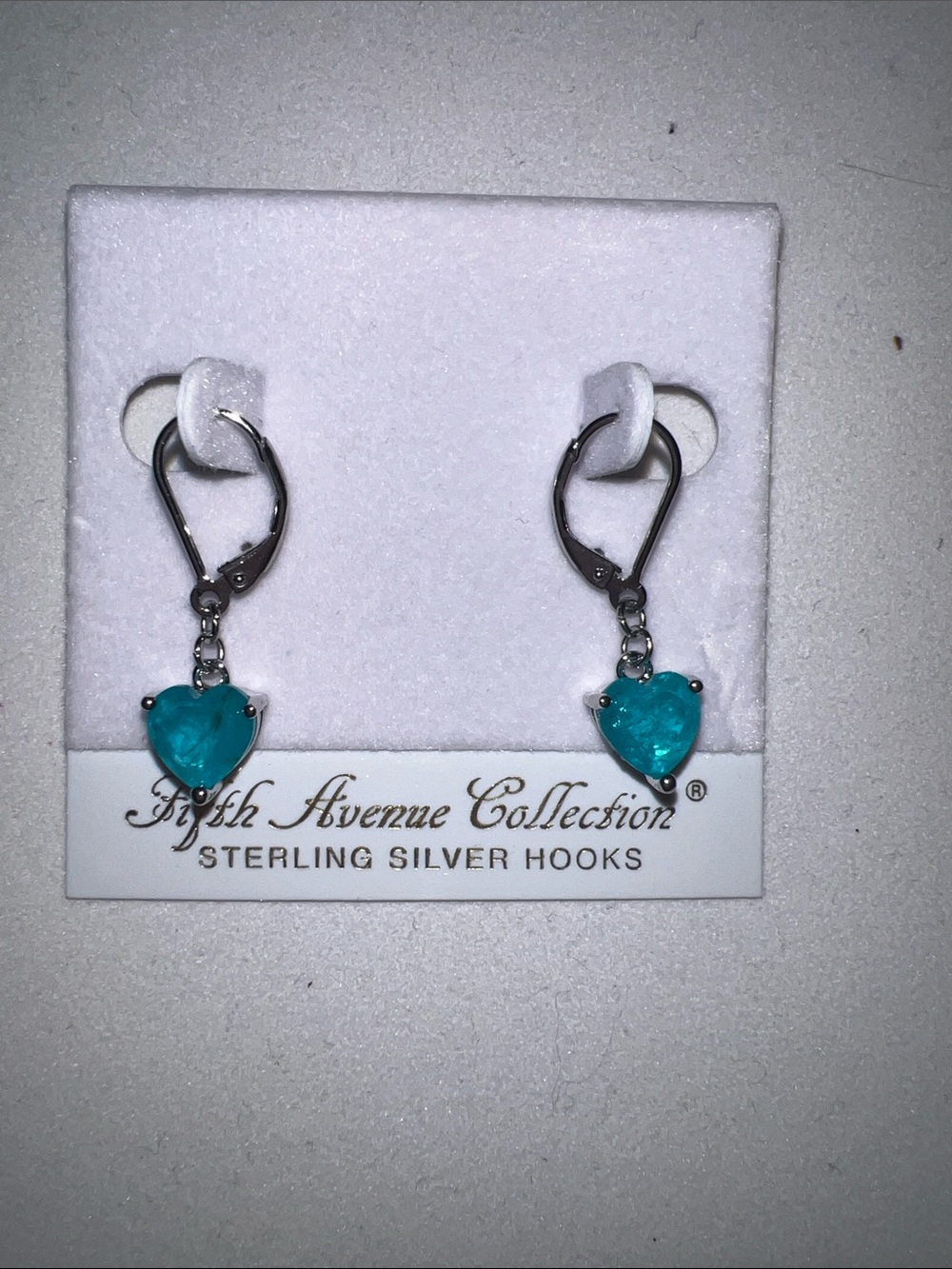 Turquoise Heart Drop Earrings with Sterling Silver Hooks